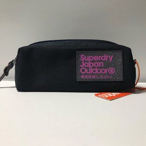 🍀 Superdry 🍀 Japan Makeup Cosmetic Pencil Case Travel Bag Denim NEW 🍀